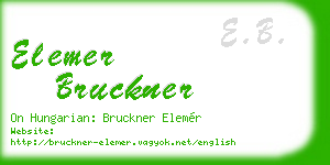 elemer bruckner business card
